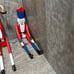 Set Of 4 Christmas Ornaments Made Of Wood Approx 7 Inches Tall