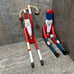 Set Of 4 Christmas Ornaments Made Of Wood Approx 7 Inches Tall