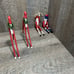 Set Of 4 Christmas Ornaments Made Of Wood Approx 7 Inches Tall