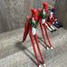 Set Of 4 Christmas Ornaments Made Of Wood Approx 7 Inches Tall