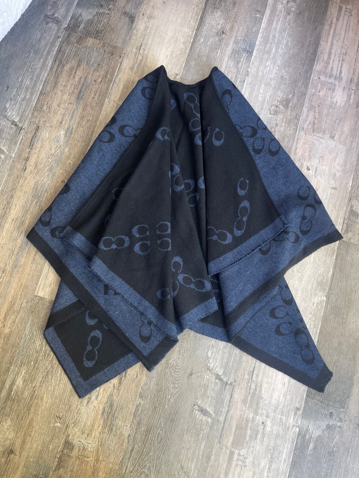 COACH outlet signature reversible cape one size