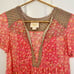 Anthropologie Maeve Pink floral sheer sleeved dress
