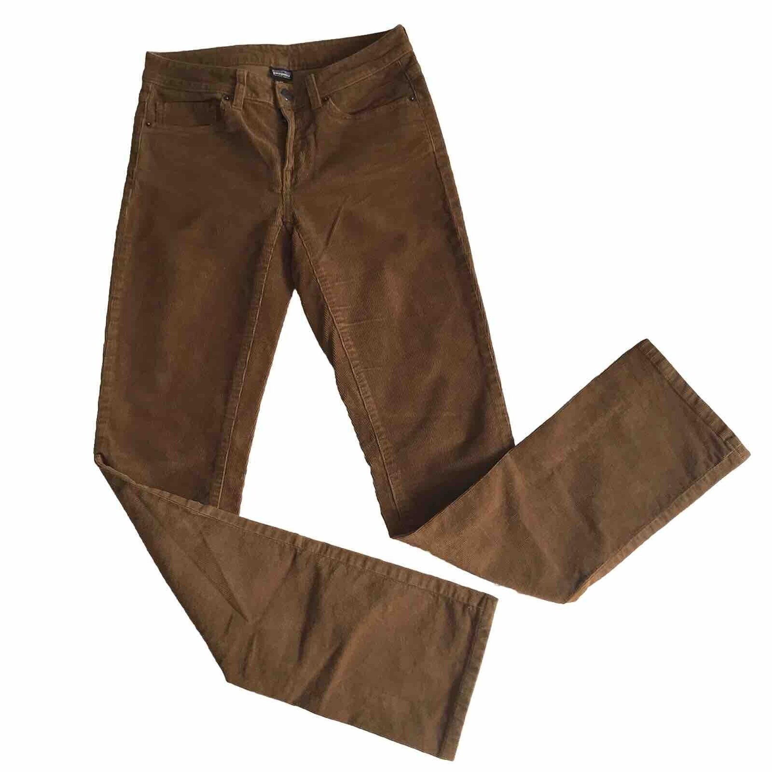 Patagonia Pants Womens 2 / 26 Long 33” Brown Cords Corduroy Organic Cotton 55075