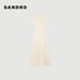 445 Sandro 24FW knit maxi flared dress FR38
