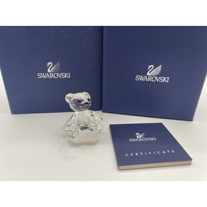 MIB Swarovski Crystal Lovlots Kris Bear Perfectly Happy Sitting On Cloud 1016618
