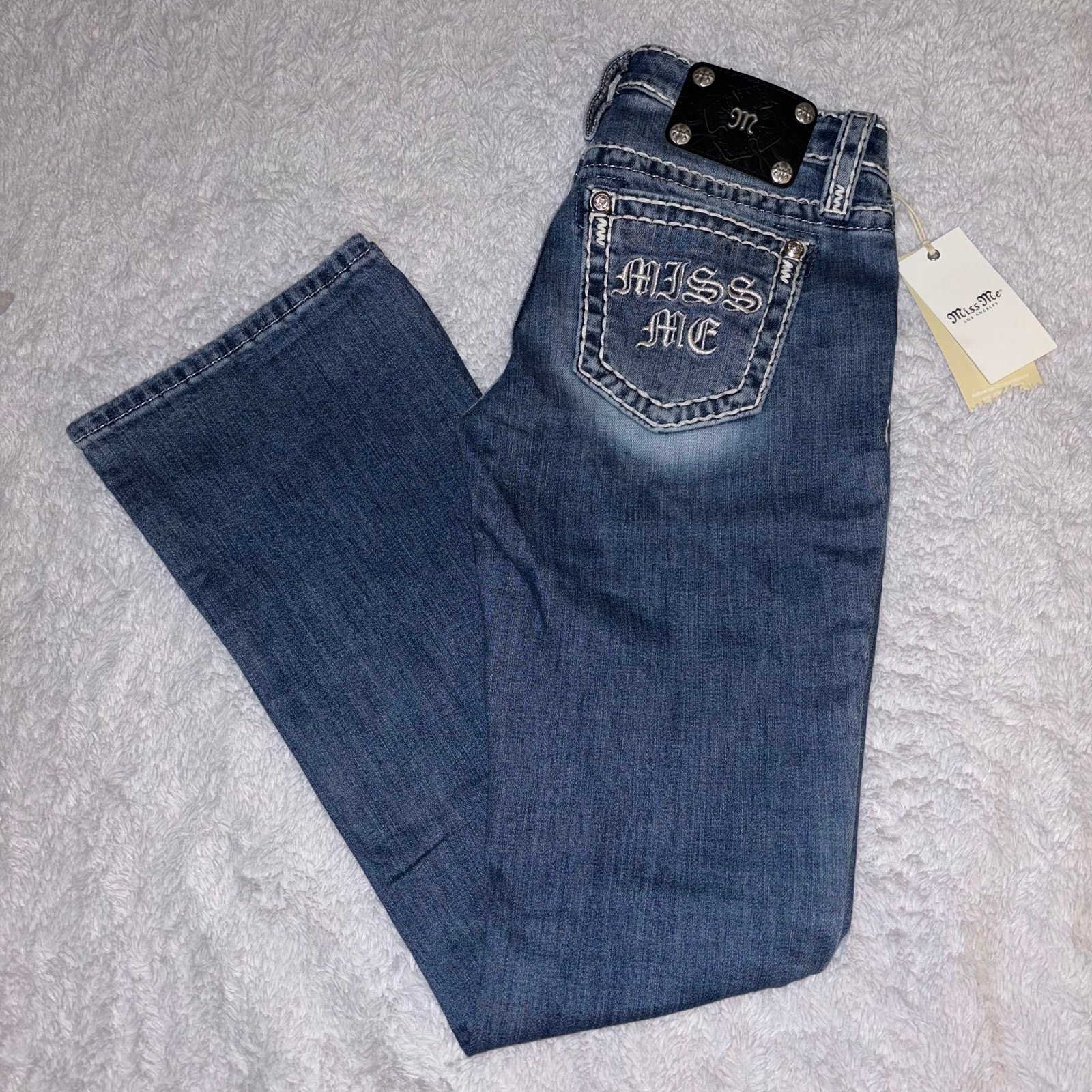 Miss Me Gothic Pocket Bootcut Jeans