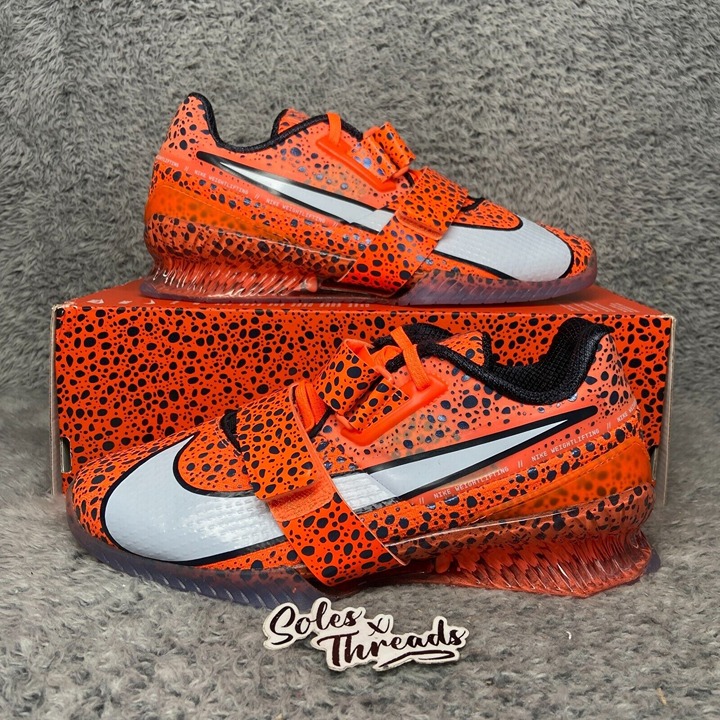 Nike Romaleos 4 SE 'Electric Pack' Size 7.5 Men Weightlifting Orange FV3678-900
