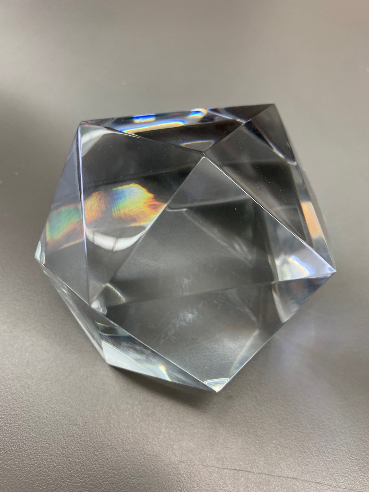 Baccarat Crystal Faceted Paperweight