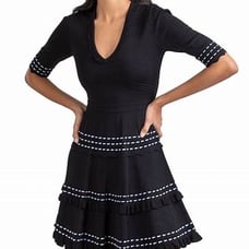 Shoshanna Antinea Tiered Black Dress Size XS