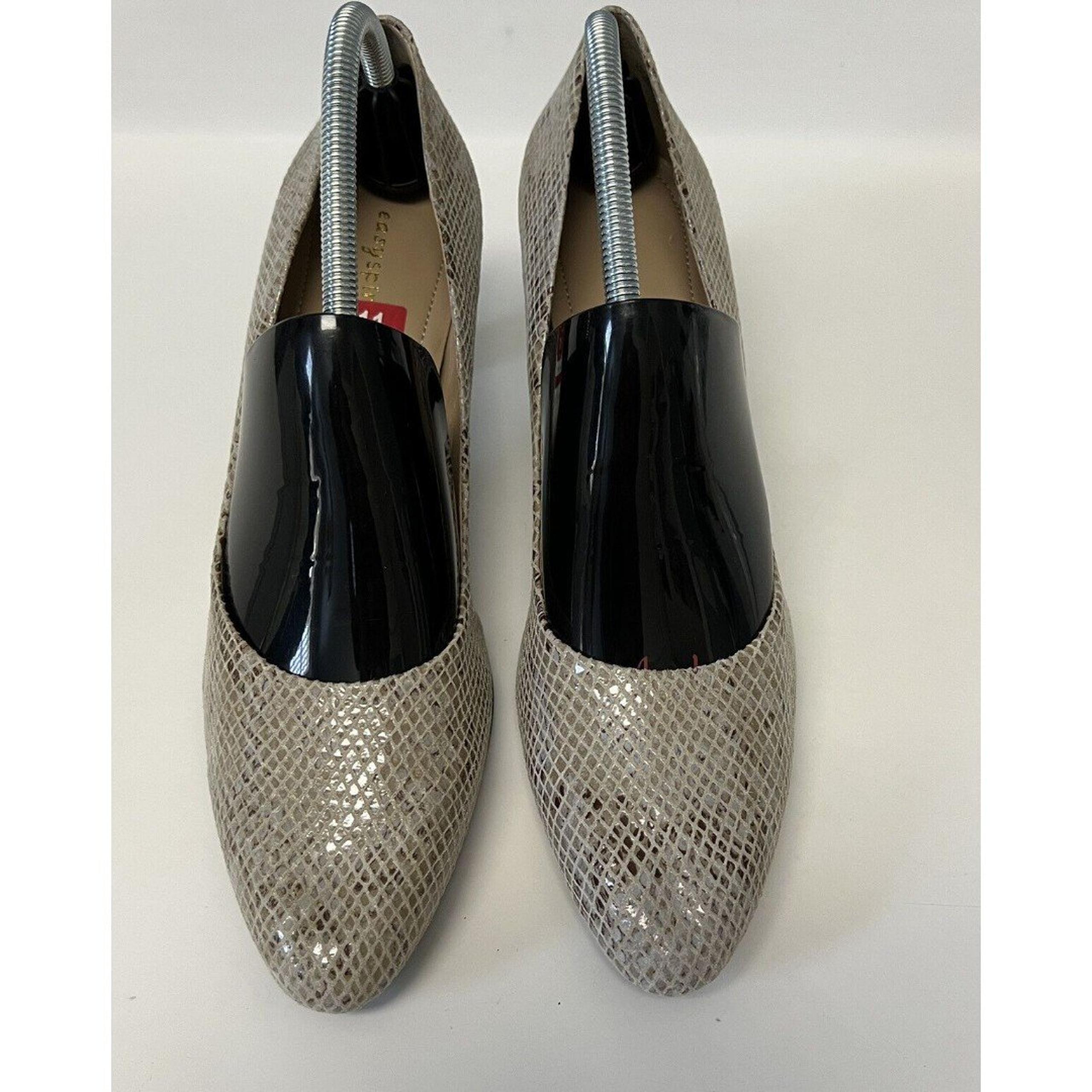 New Easy Spirit Women's Size 11M Leather Snake Skin Dress Pumps Neutral Natural