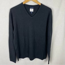 JWN 100% Italian Merino Wool Men's V-Neck Sweate