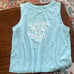 Anthropologie Ty Williams Boxy Tank Top Summer Please Slow Down Blue Size M