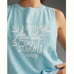 Anthropologie Ty Williams Boxy Tank Top Summer Please Slow Down Blue Size M