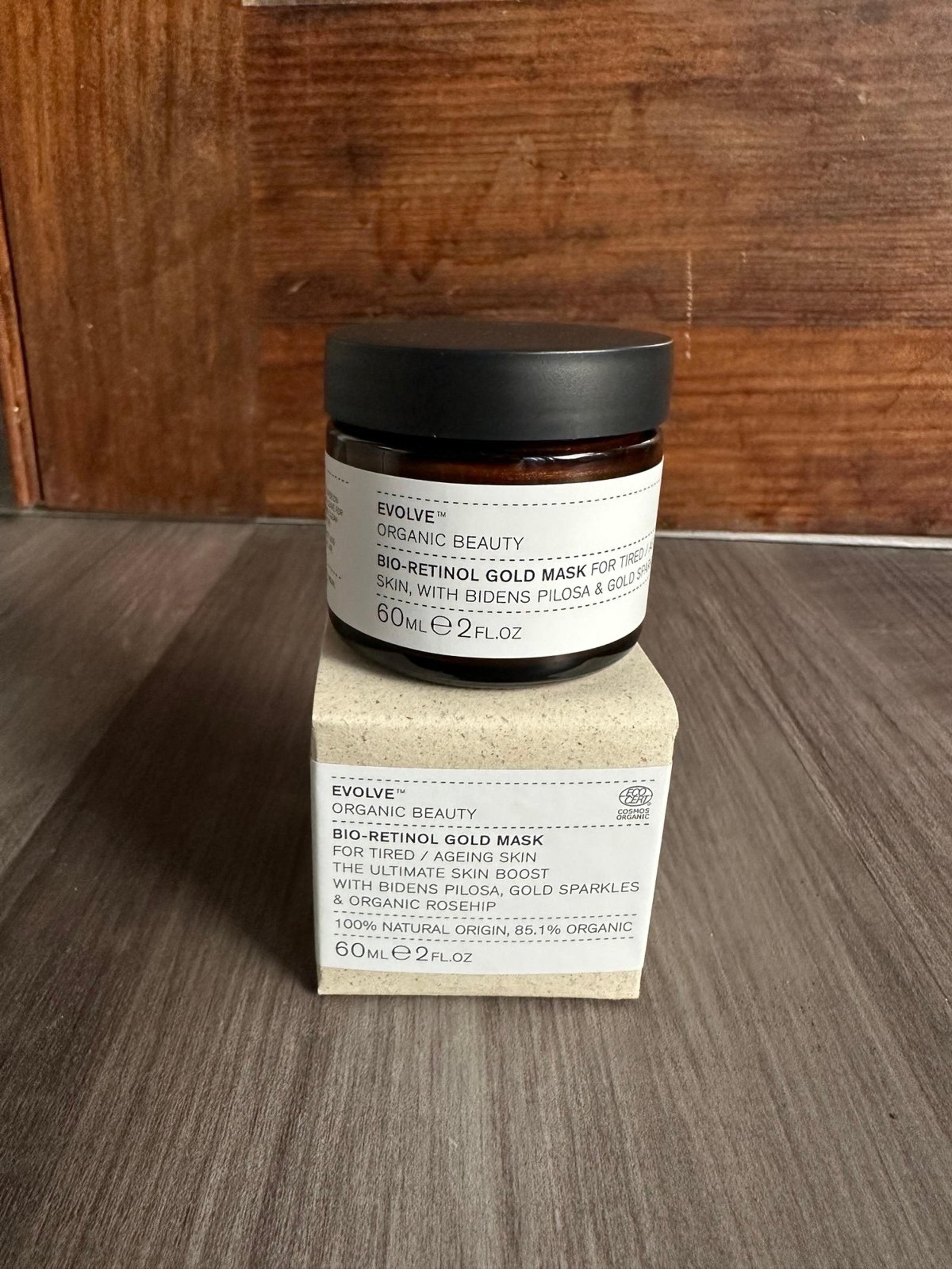 EVOLVE ORGANIC BEAUTY BIO-RETINOL GOLD MASK (NEW IN BOX)