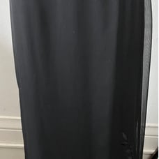 Ann Taylor Skirt black A line sheer embroidered floral embellished maxi skirt 6