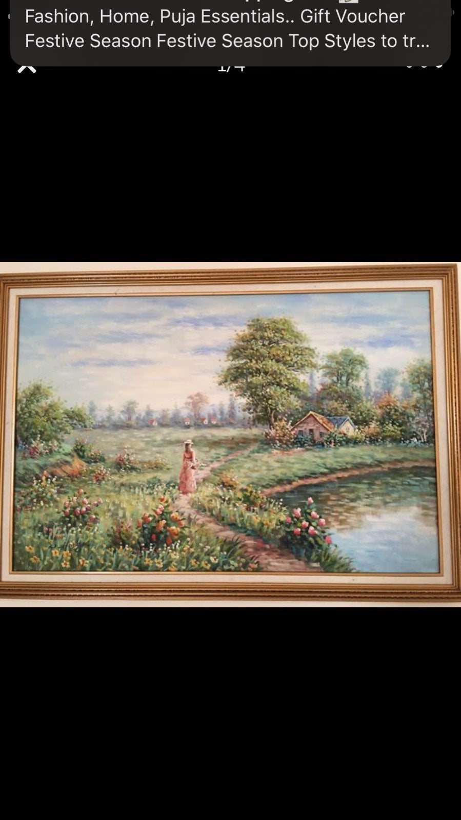 W.Hodges framed oil painting on canvas