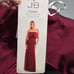 Jasmine Bridesmaid Red Ruby Chiffon Maxi Formal Strapless NEW 154 Women Size 10