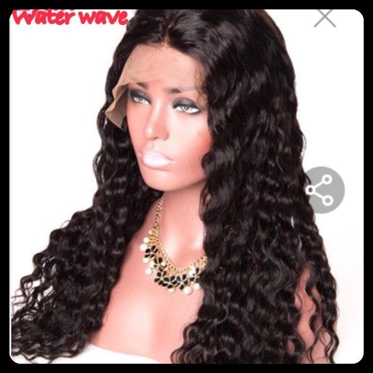 22in 100%Virgin Human Hair Waterwave Wig