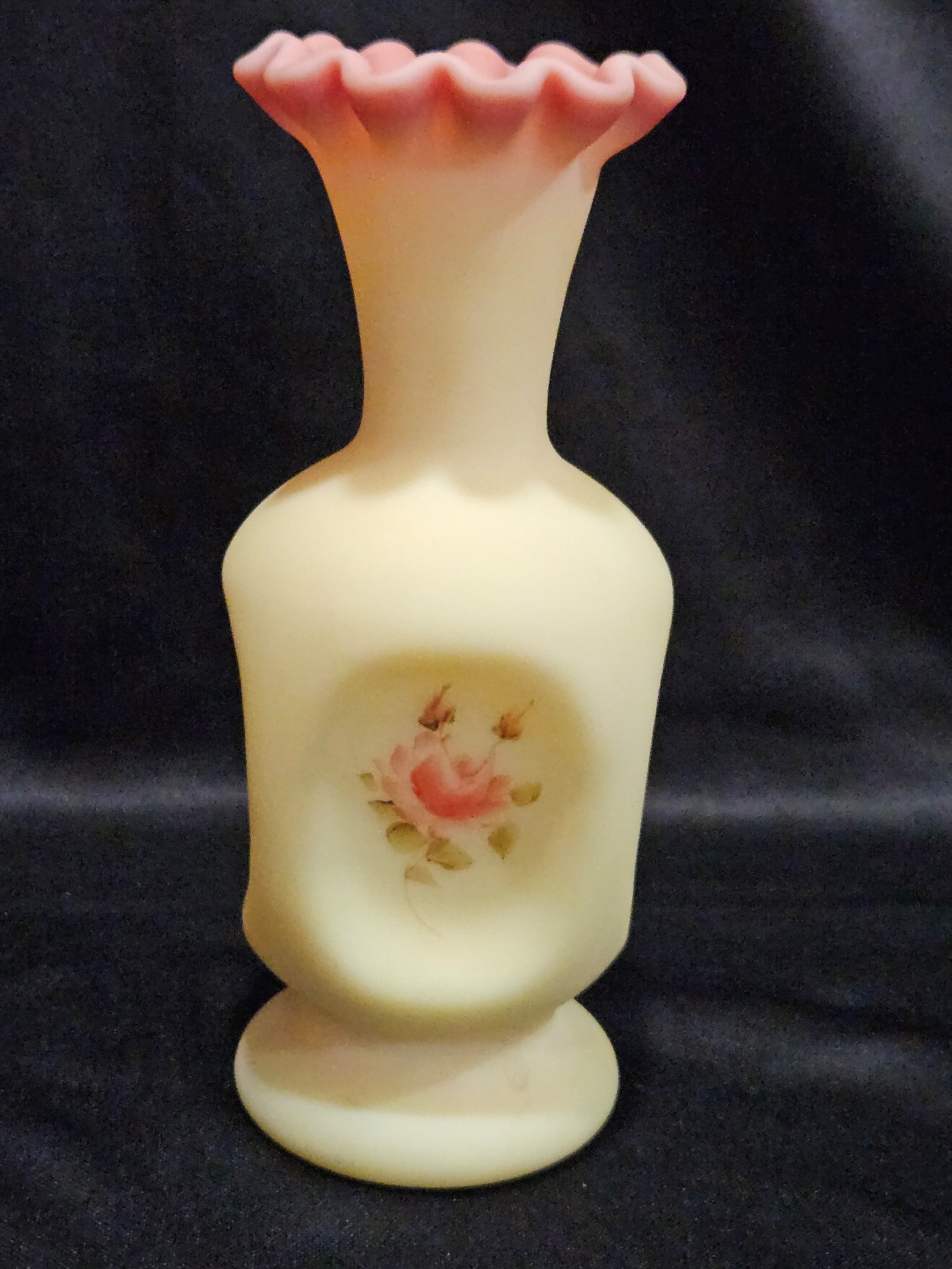 Fenton burmese vase
