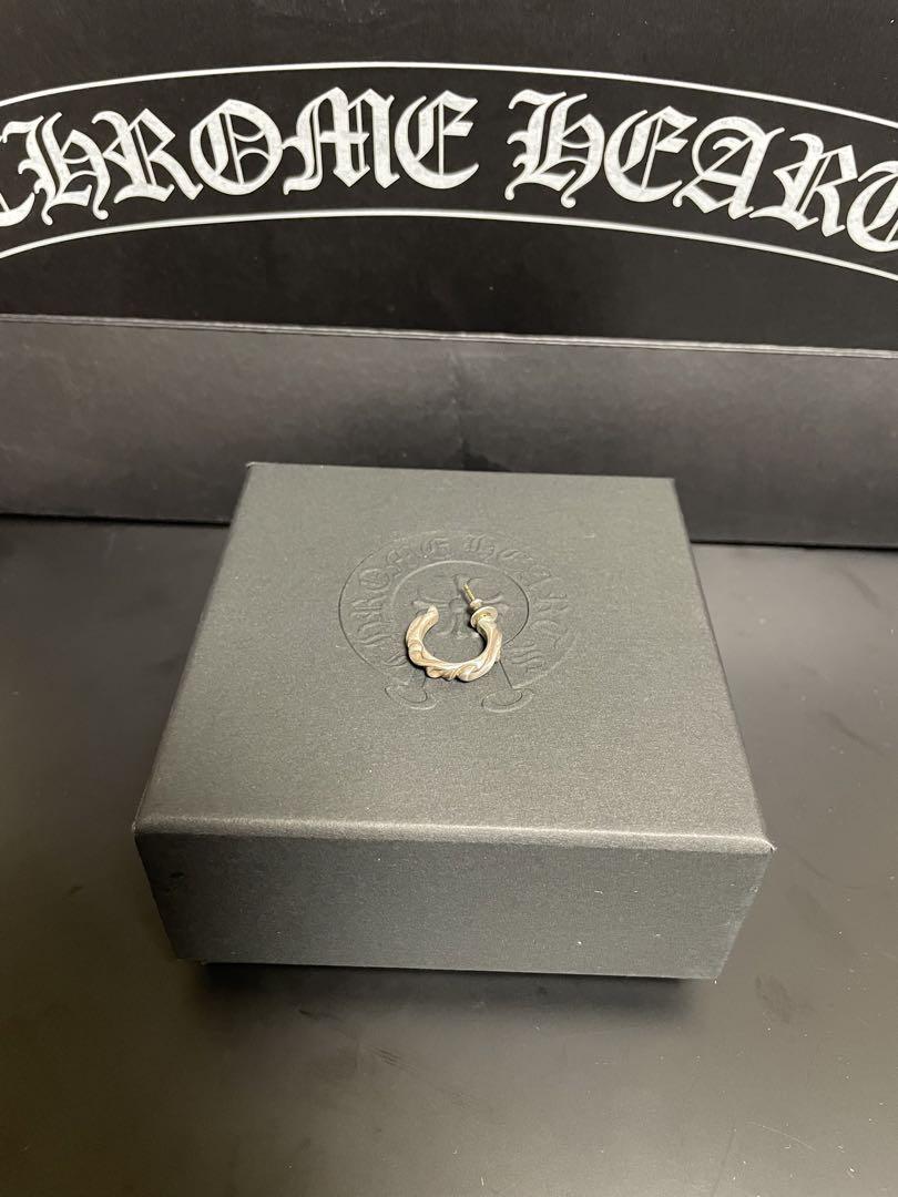 Authentic Chrome Hearts Scroll Hoop Earrings