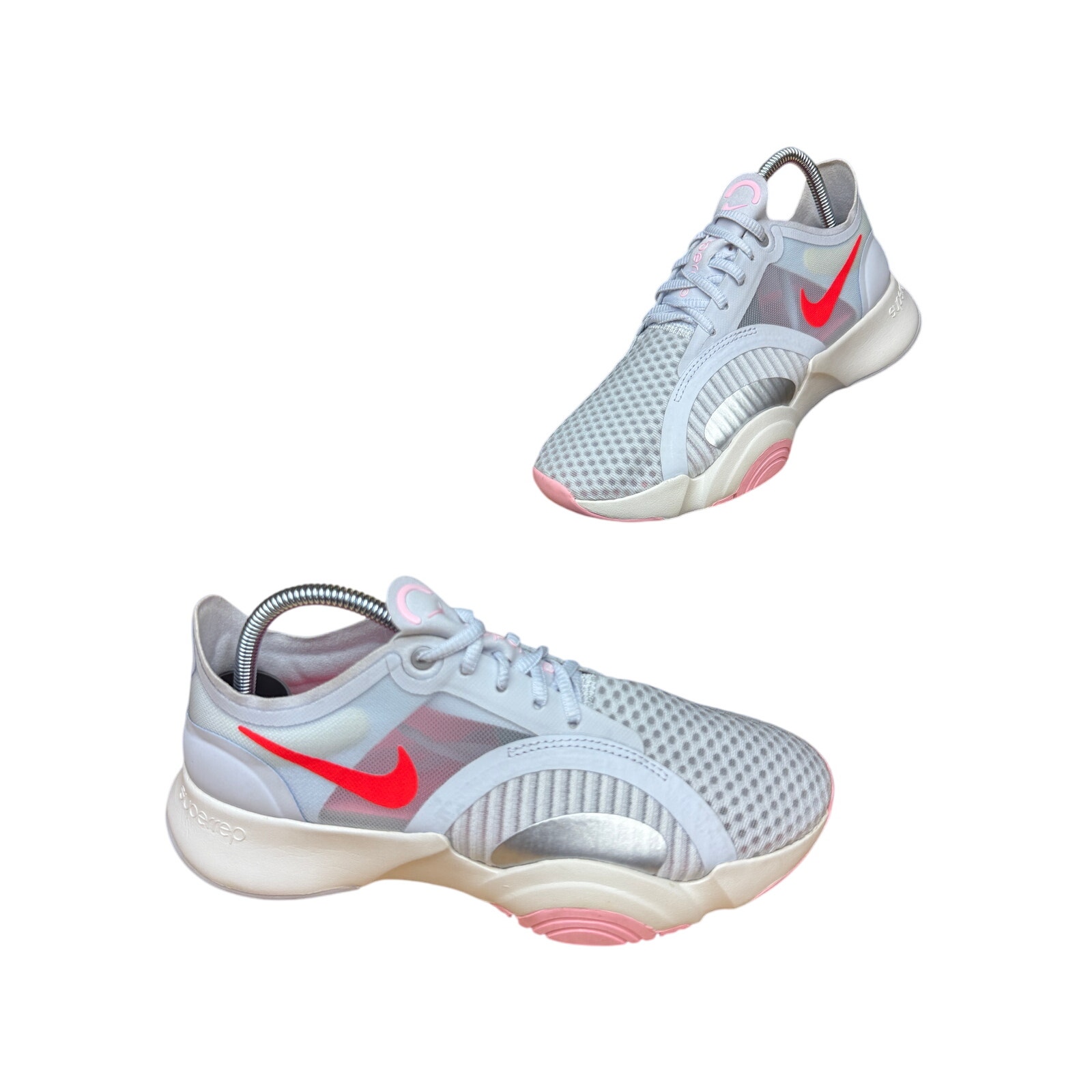 Nike Superrep Go Athletic Running Training Shoes Sneakers Gray Crimson Women 6.5