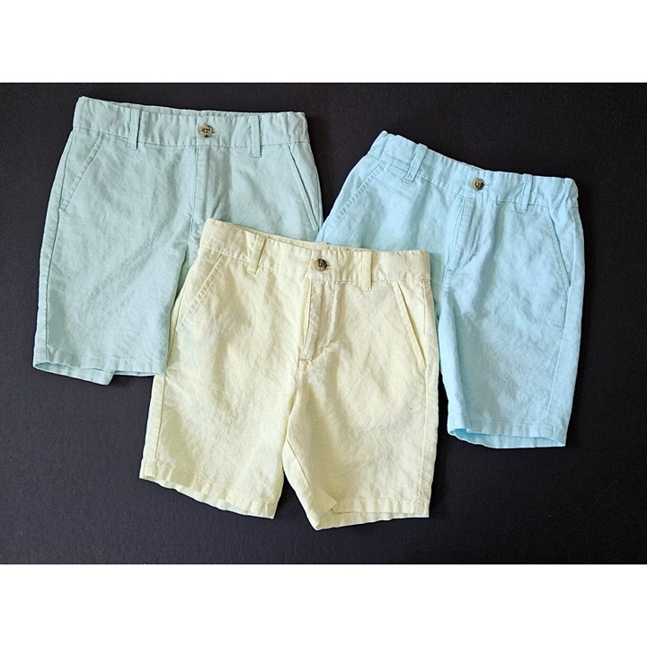 Janie and Jack Boys 7 Spring Linen Shorts lot