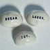 Rae Dunn by Magenta DREAM LAUGH JOY Word Stones Pottery Rocks Rattles Set of 3