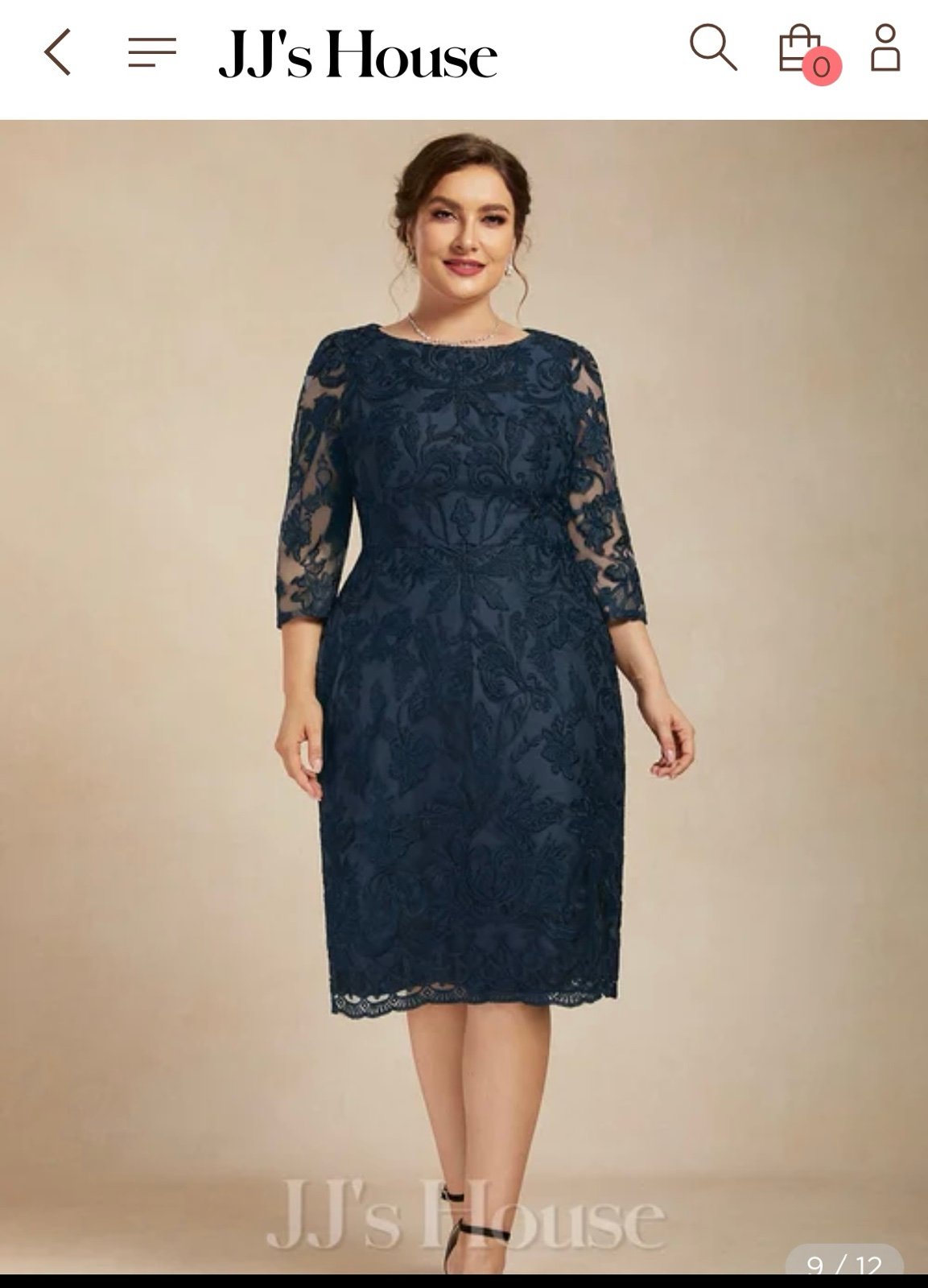 JJ’s House mother of bride special occasion lace dress size 14