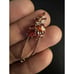 585 14K RG Rose Gold Stamped 1.25” Natural Zircon Cognac Allure Brooch Pin