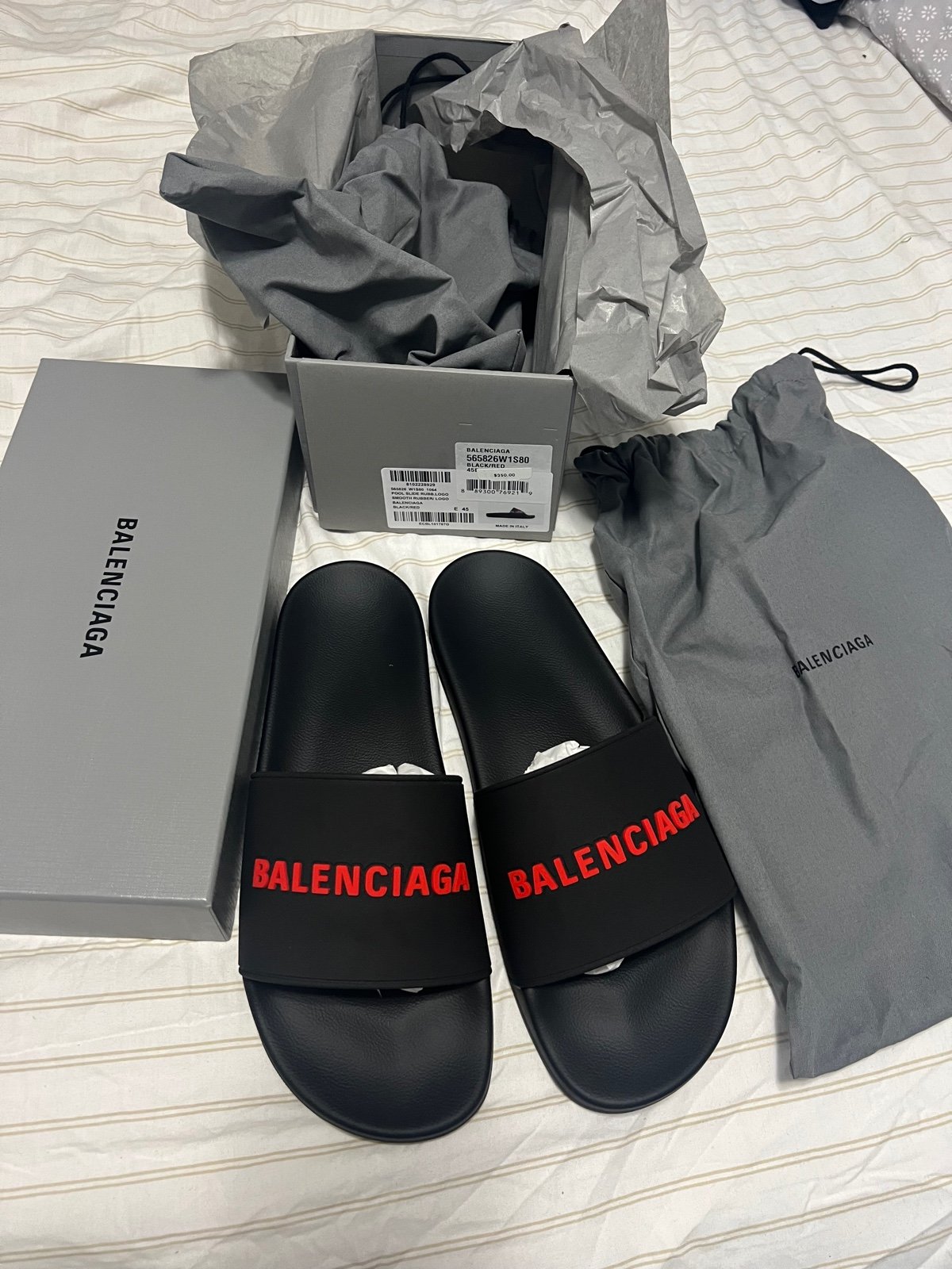 Balenciaga Logo Rubber Pool Slide