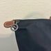 Longchamp M Le Pliage Tote Bag in Black with Brown Leather Double Handles