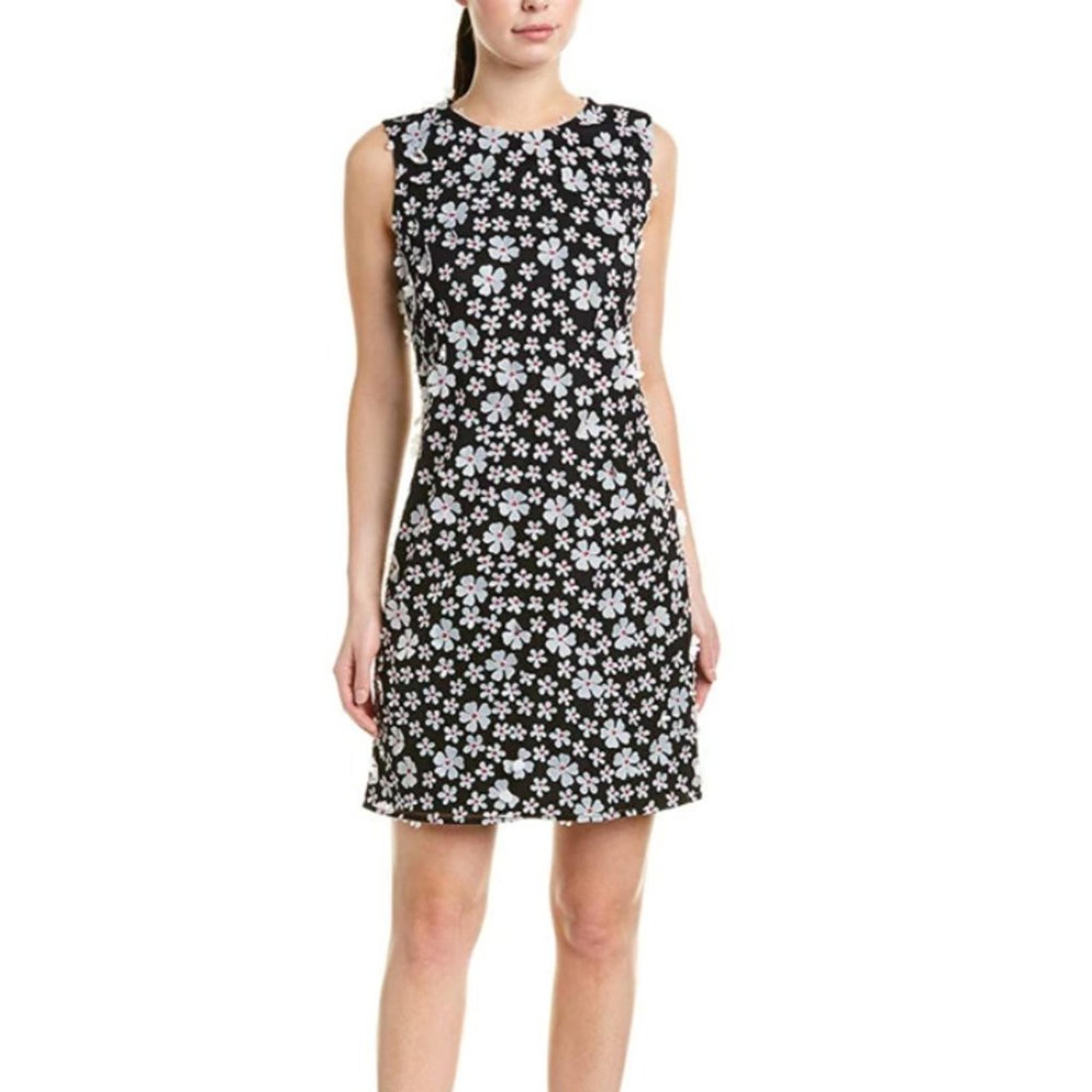 Karl Lagerfeld 3D Floral-Applique Sheath Dress