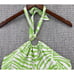 Vineyard Vines Womens Top Size 2 White Pink Halter Tie Neck Tropical Leaf Silk