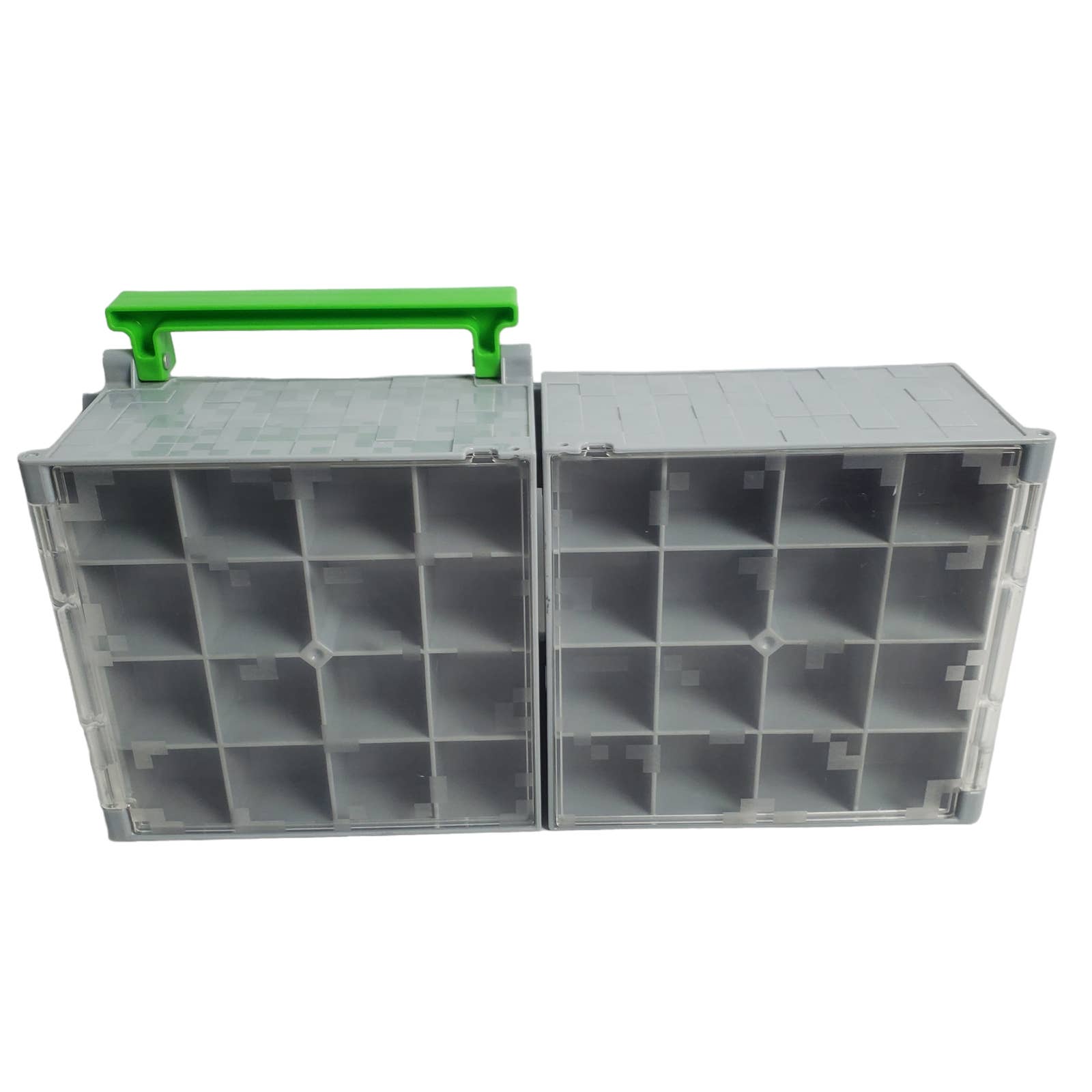 Mattel Minecraft Mini Figure Storage Collector Case Grey Green Portable