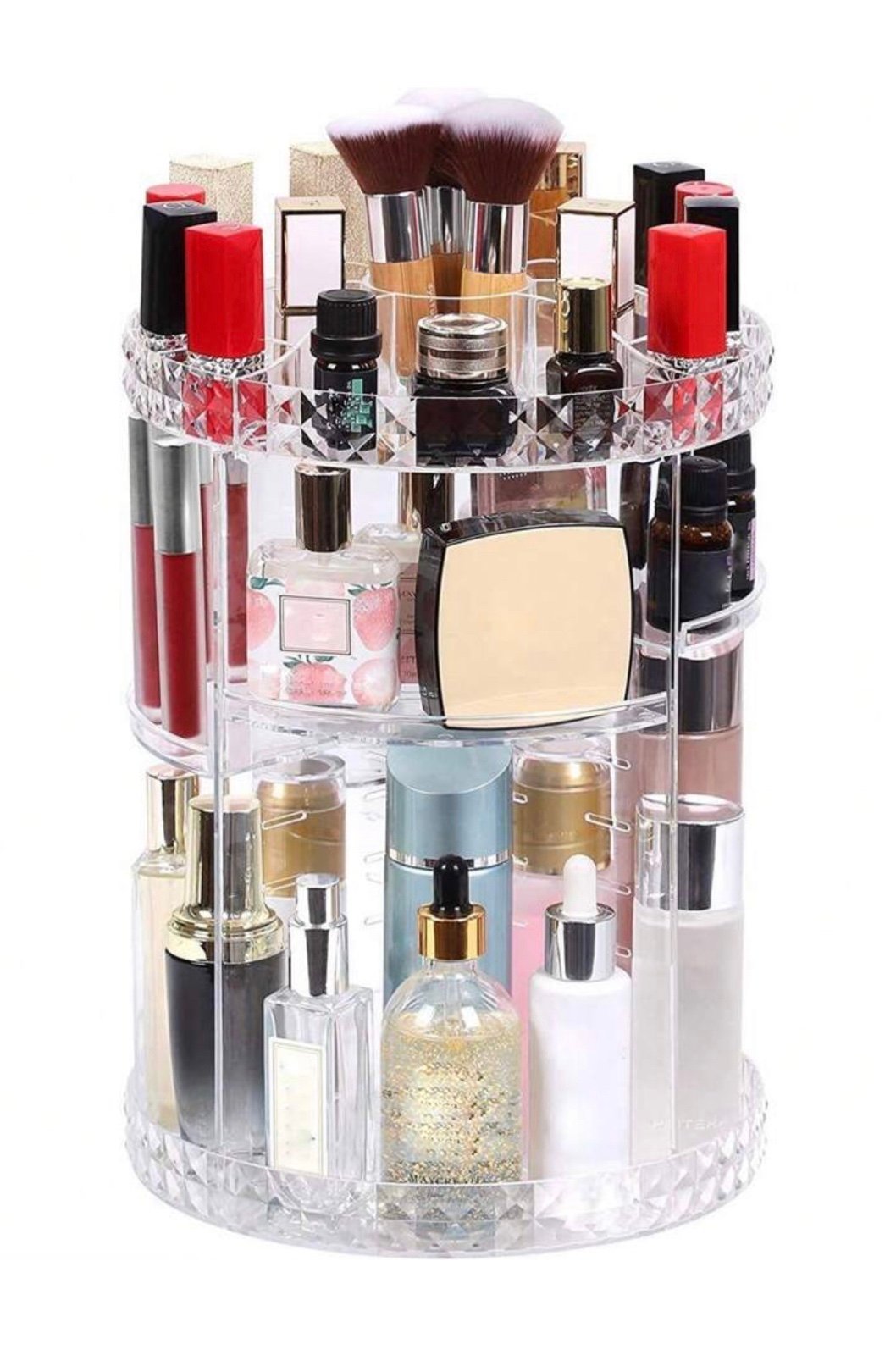 360 Rotatingakeup Organizer,Large Capacity&Adjustableulti-Function Cosmetic New