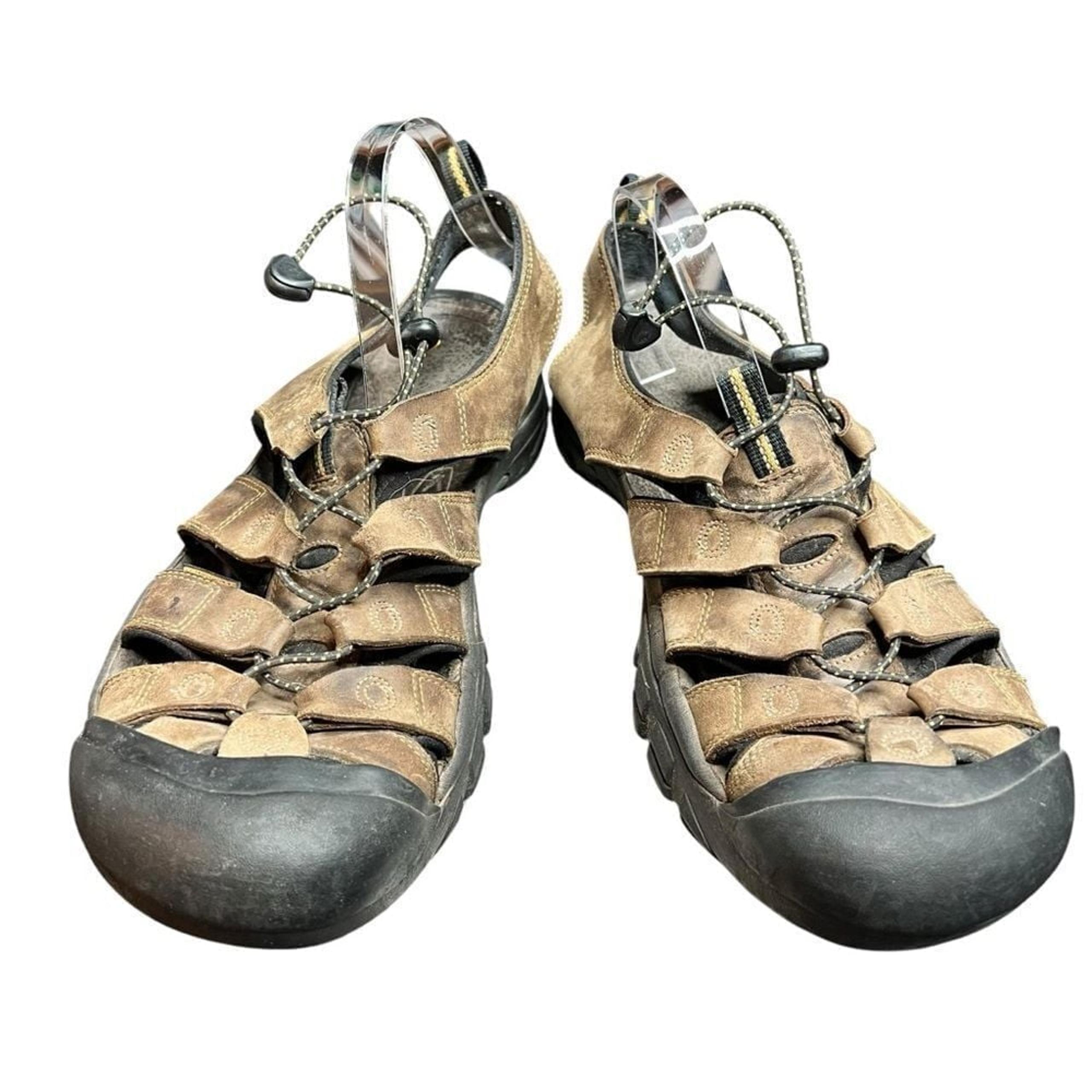 Keen Newport Hiking Sandals Men's 13 Leather Waterproof Outdoor Travel Tan