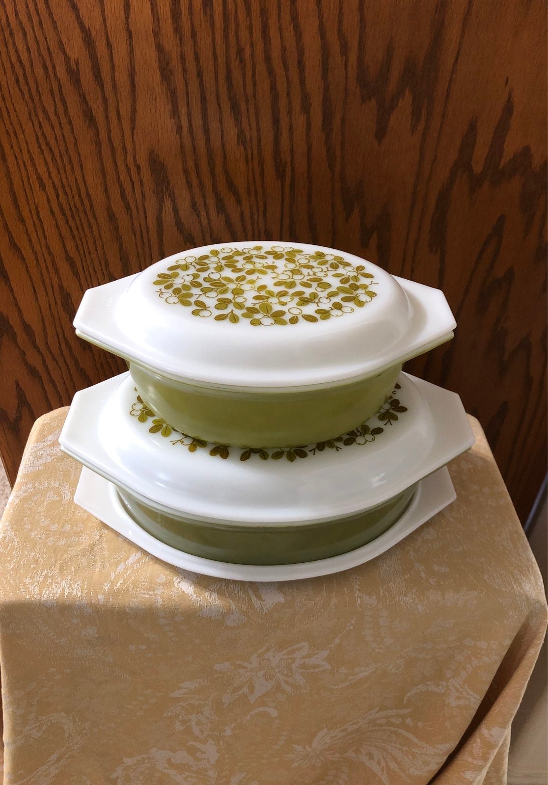 Vintage Verde Oval Bakers
