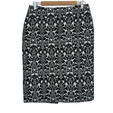 Talbots Damask Wool Blend Pencil Skirt