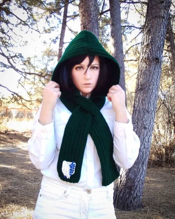 Crochet Attack on Titan Survey Corps Cloak Hood Scarf Set