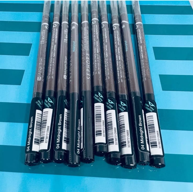 10x SEPHORA COLLECTION Retractable Brow Pencil Waterproof 04 Midnight brown