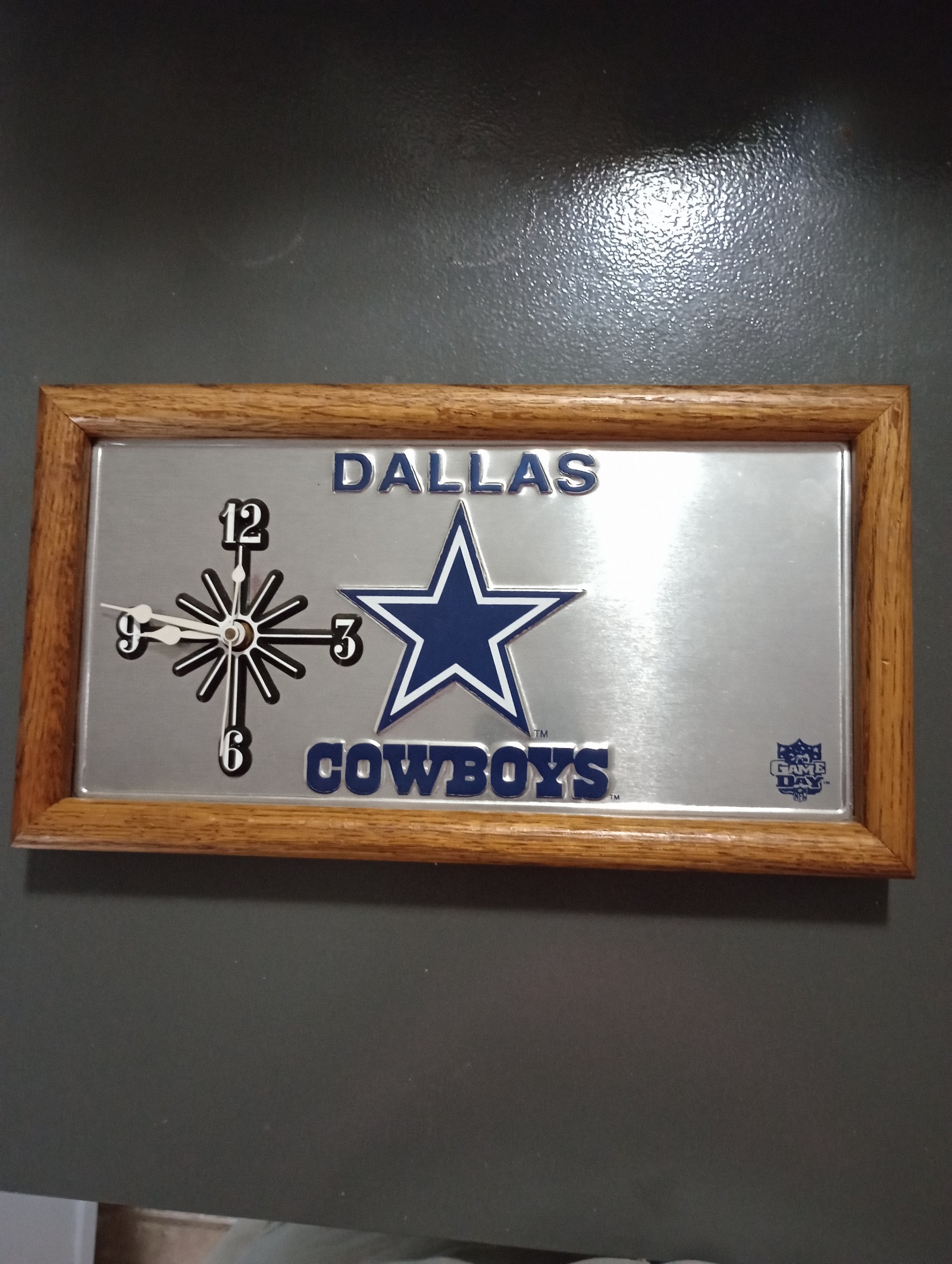 Dallas Cowboys Retro licence plate clock