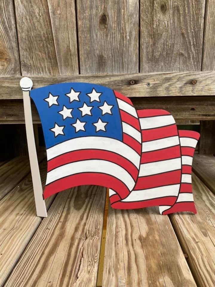 American Flag Door Sign