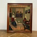Vintage Framed “La Lecture Neeedlepoint Embroidery Art Dutch Painting Style