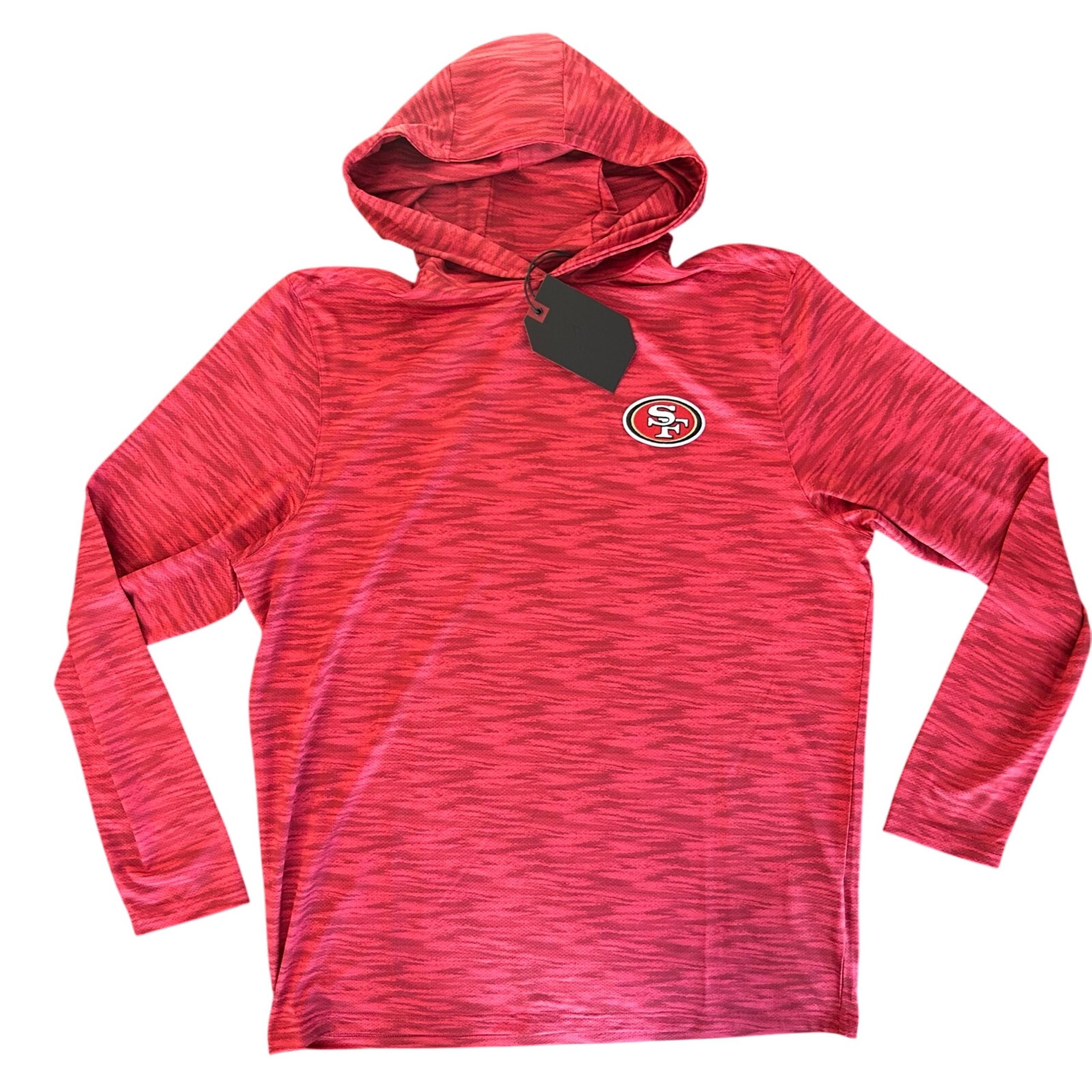 NWT Men’s Antigua San Francisco 49ers Lightweight Pullover Red Hoodie Size Large