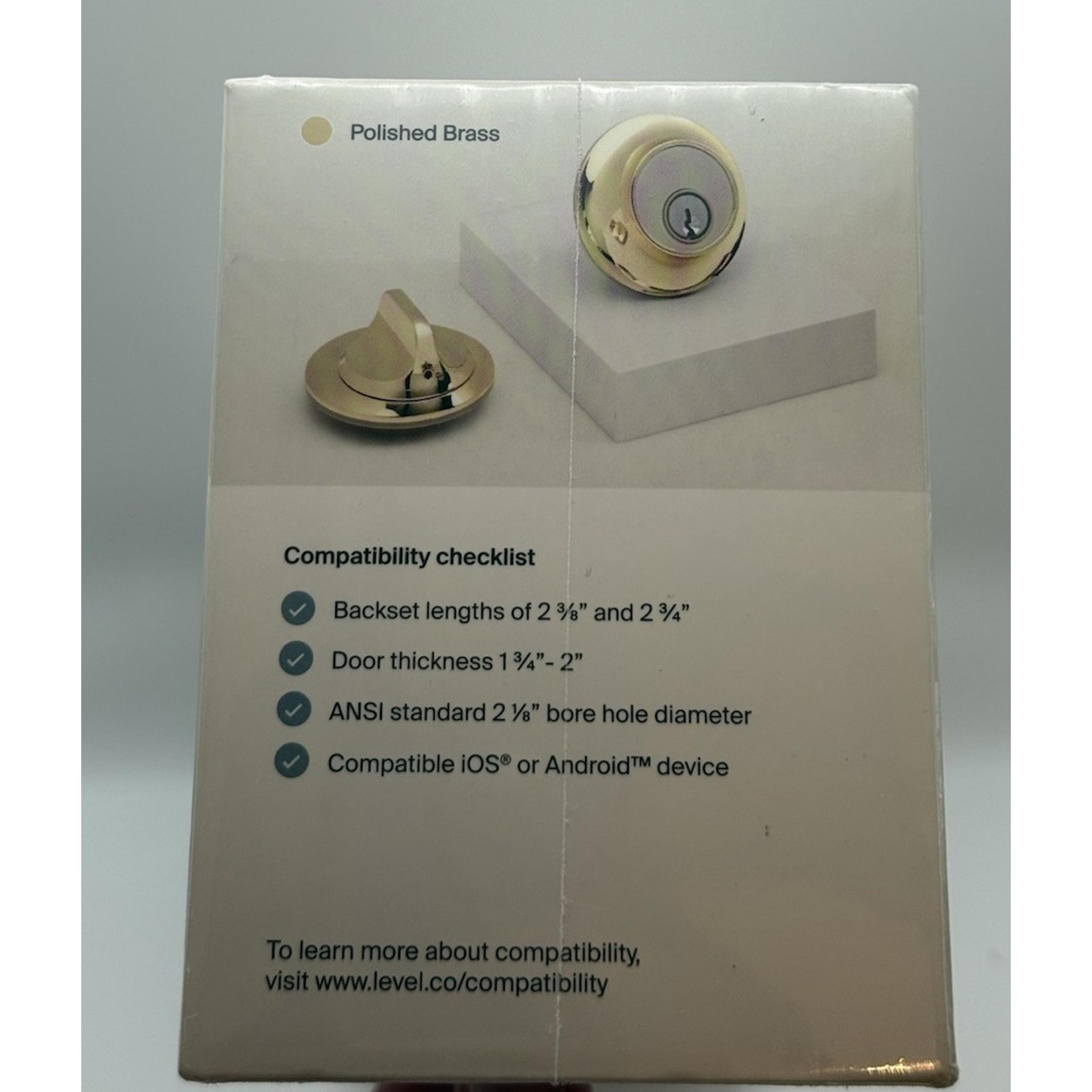 Level Lock Smart Touch Edition-Touch, Polished Brass**Brand new Factory sealed**