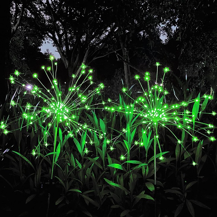 Solar Garden Lights Solar Firework Lights, 2 Pack 120 LEDs 2 Lighting Modes Sola