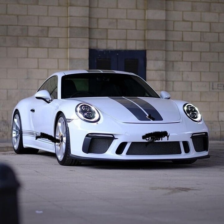 Custom Matte Carbon Fiber Dual Rally Hood Stripes Decals For Porsche 911 12-19