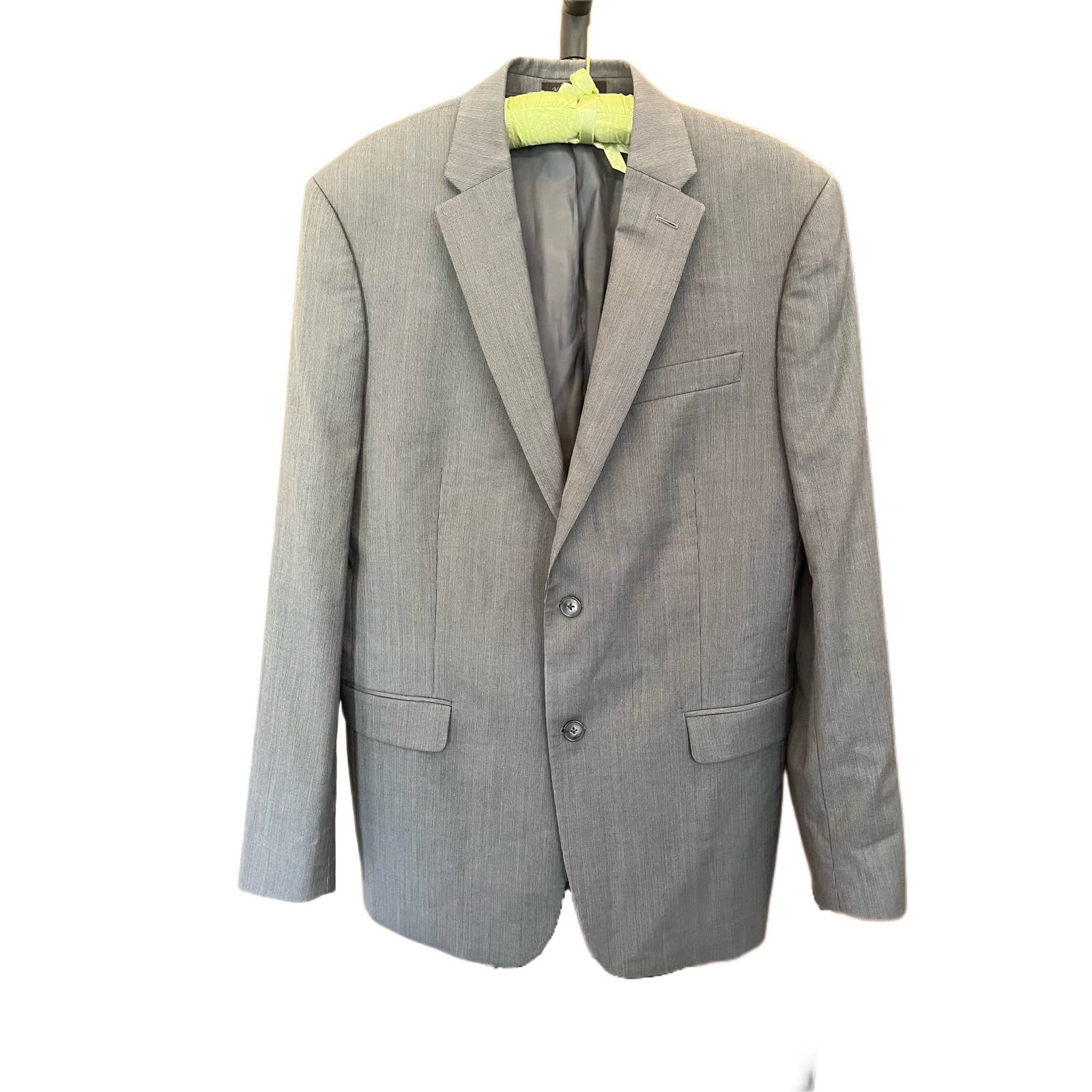 CALVIN KLEIN Slim Fit Charcoal 100% Wool Suit Jacket - size 42L