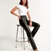 Abercrombie Vegan Leather 90s Straight Pant