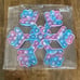 4 Pack Pop it snowflakes fidget pop it toy 9 x8